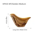 Moderna figura de pájaro de cerámica dorada de tamaño mediano para decoración - Mediano (HP410) / Dorado