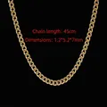 Dettaglio catena a maglie d'oro 45cm con specifiche dimensioni maglia 1,2x5,2x7mm - Catena Intrecciata (1.2*5.2*7mm/45cm)
