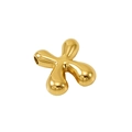 Pendentif trèfle à quatre feuilles en acier inoxydable doré pour création de bijoux - Lettre X (Style X)