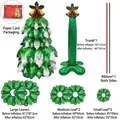 Kit palloncini albero di Natale fai-da-te con fiocchi di neve per decorazioni feste - Albero di Natale con Campanello / Verde Smeraldo