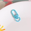 Sky blue lobster clasp metal swivel hook for keychains and DIY jewelry accessories - Light Blue Iridescent
