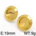 Base de pendiente dorada redonda de 19mm con diámetro interno 12mm para bisutería DIY - Estilo B(KLJ4240-Z) / Diámetro Exterior 19mm (Diámetro Interior 12mm) / Dorado