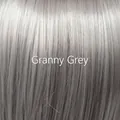 Long straight hair wig with air bangs in stylish silver grey finish for women - Silver Gray