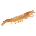 Realistic orange-brown shrimp food model with detailed segments and dark spots - Green Straight Shrimp