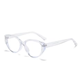 Occhiali vintage cat eye anti luce blu con montatura trasparente per donna - Trasparente