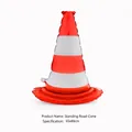 Inflatable traffic cone balloon in red and white stripes measuring 65x88cm - Standing Roadblock Cone