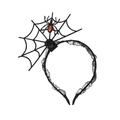 Black Rose Red Rhinestone Spider