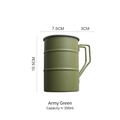 Camping Retro Cup Army Green