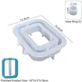 Kit de moule en silicone pour vase en résine en forme de cœur avec cadre et accessoire DIY - Moule de Vase Rectangulaire