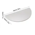 Silver brushed metal semicircular display riser for jewelry and necklace presentation - Semicircle Display Board (Silver)