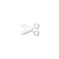 Polished silver stainless steel scissors pendant in a minimalist jewelry design style - Scissors / Silver
