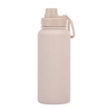 Matte nude pink stainless steel sports water bottle with a portable carry handle lid - Milk Tea-Sports Style