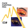 Eyeliner liquide jaune néon UV imperméable et stylo maquillage visage 03 pour soirées - N°03