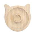 Cat-shaped pine wood bead tray for jewelry display in natural wood finish - Solid Wood / Cat Shape Pine (10x1.5cm)