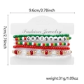 Christmas beaded bracelet set with Santa motifs and Christmas tree charms on card - 6 Piece Set-Christmas Letters-Faceted Beads