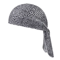 Elastic durag for men and women featuring black and white geometric zigzag patterns - One Size / Black and White Zigzag (5#)