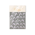 Japanese style thin lavender lace and bow nail stickers MS 790 in professional packaging - Light Purple Lace Trim (MS790)
