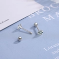 Ζιρκόνια Χρώμα Λευκόχρυσου 4mm / Ασήμι 925