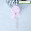 Addobbo per albero di Natale a forma di lecca-lecca rosa e bianco con fiocco - Lecca-Lecca Piccolo - Rosa