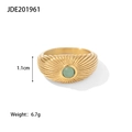 US 7 Gold mit grünem Stein (JDR201961)