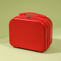 Mini 14-inch red hardshell makeup suitcase with top handle and secure double zipper - 14" / 069# Bright Red