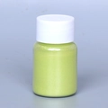 Fine neon green mica powder pigment in a clear bottle for DIY resin and slime - Pearl Powder #22 Grass Green