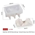 Eisberg Silikonform für Kerzen und Gips DIY inklusive Mold- und Fertigprodukt-Abmessungen - Eisberg B (LZ-508)
