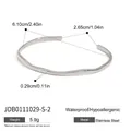 Guía de tallas para brazalete de acero inoxidable minimalista con acabado plateado - Brazalete de Ola Delgada de Plata(JDB0111029-S-2)