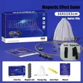 Magnetic chess game set with 20 stones, storage bag and string in blue retail box - Small Size Magnet Version + 20 Pieces + 160g