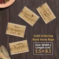 Golden 5.5x8.5cm candy bags for nougat and cookies with four assorted artistic designs - Gold Base Happy (4-in-1) / 5.5*8.5cm (100 Pieces/Pack)