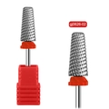 Dettaglio della punta per fresa unghie 5-in-1 dorata con texture a diamante e base - Punta a testa piatta argento 02(gj0626-02)