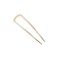 Minimalistische gouden U-vormige metalen haarspeld voor knotjes op witte basis - 11cm*3cm / Goud