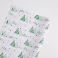 White Christmas gift wrapping paper featuring green trees and Merry Christmas text - Christmas Tree Green 50*70cm 15 Sheets
