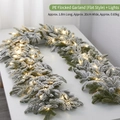 PE Flocked Garland Flat Type With Light