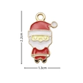 Christmas Santa Claus alloy oil-drip pendant with 2.2cm height dimension markings - 2858 Mini Santa