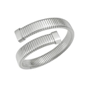 Dettaglio del bracciale a serpente Tubogas argento con finitura metallica lucida - Ck1146 - Croce In Acciaio - 12 Mm