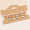 Handgemaakte bohemian gevlochten armbanden set met dolfijn hangers en zeekralen - 2# Dolfijn
