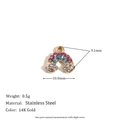 Rainbow rainbow pendant in 14K gold-plated stainless steel with colored crystals - Rainbow Pendant - Gold
