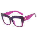 Montatura occhiali cat-eye squadrata con sfumatura viola e lenti anti-luce blu - Montatura Viola Scuro