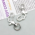 Cloud shaped silver metal lobster clasp keychain accessory for DIY jewelry making - Cloud (12833)