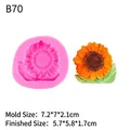 Stampo in silicone a girasole per decorazioni in gesso con texture floreale - 5#Girasole Singolo/B70 / Rosa