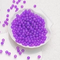 Vibrant purple 6mm glass beads for DIY jewelry displayed in a white shell dish - Deep Purple Chalcedony Beads (6mm)