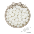 11 mm weiße Perlenperlen mit Kreuzprägung für die DIY-Schmuckherstellung, Bastelzubehör - Stil 106 Geprägtes Kreuz 11mm Perlweiß 20g/Packung