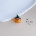 Halloween pumpkin pendant in orange resin with hat for DIY jewelry making 21x14mm - 6# Orange Pumpkin with Black Hat