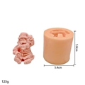 Molde de silicona Papá Noel sentado rosa con dimensiones 5,8 cm y vela de 125 g - Santa Claus
