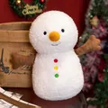 Plush snowman toy in white sherpa fabric with carrot nose for Christmas decoration - Snowman / 15CM