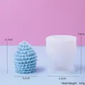 Detailed dimensions of 3D pinecone silicone mold with finished wax pinecone sample - 3D Pinecone / Ellipse