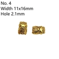Detailansicht von goldenen Insekten-Anhängern Nr. 4 mit Maßen 11x16mm und 2,1mm Loch - 4# Gold Zikade (11x16mm)