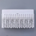 Elegant white lace air conditioner cover with floral patterns for dust protection - Secret Garden/200cm