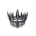 Düstere Rabenkrone Maske aus antikem Silber für Cosplay-Partys und Kostümveranstaltungen - Einheitsgröße / Silber (HAA23045B)